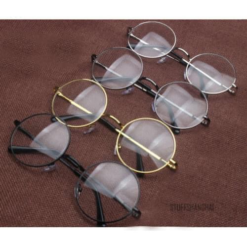 Glasses With Transparent Hippy Lenses Round Metal Frame Sunglasses Reading Glasses Fashion New Multicolor Frame 030-940