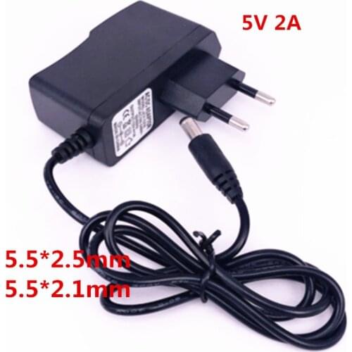 Wholsesale 5v 2a 5.5*2.5mm 5.5*2.1mm 100-240V EU US UK AC to DC power adapter Supply Charger for Network set top box