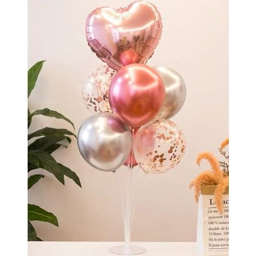 7 Tubes 70cm Balloon Stand Holder Column Confetti Balloons Happy Birthday Ballon Kids Baby Shower Wedding Party Decoration