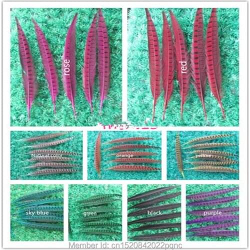 Sell 100 Pieces 14-16 Inch / 35-40 Cm High Quality Pheasant Feathers Available in A Variety Of Colors, DIY Jewelry Decoration