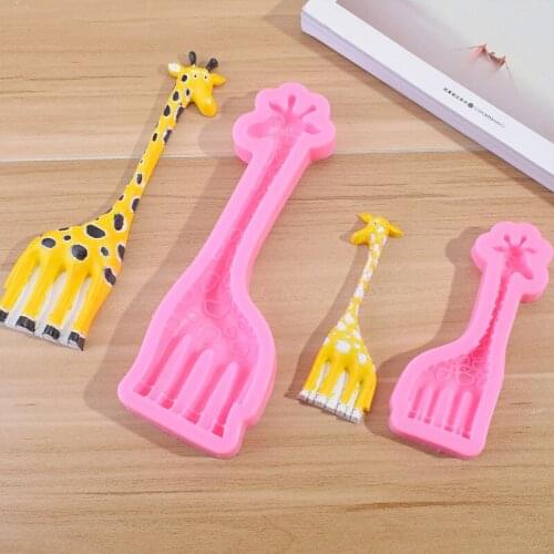 3d Giraffe Silicone Molds Fondant Craft Cake Candy Chocolate Sugarcraft Ice Pastry Baking Tool Mould