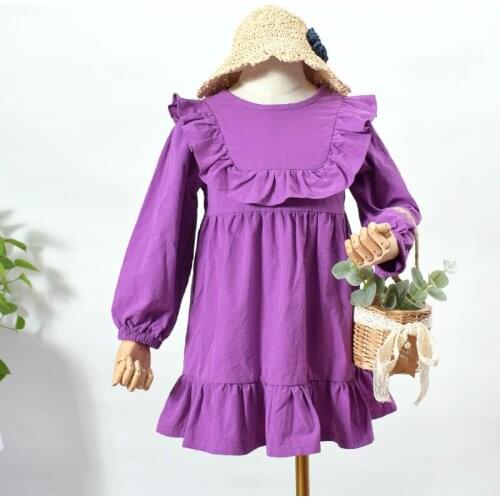 Thunderers Baby Girls Clothes 2020 Autumn New Long Sleeve Ruffle Dress Childrens Casual vestidos Kids Spring Princess Dress