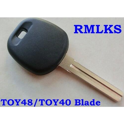 RMLKS Replacement Transponder Key Fob Blanks TOY48 TOY40 Blade Fit For Lexus Transponder Key 4C 4D68 Chip Key Blade