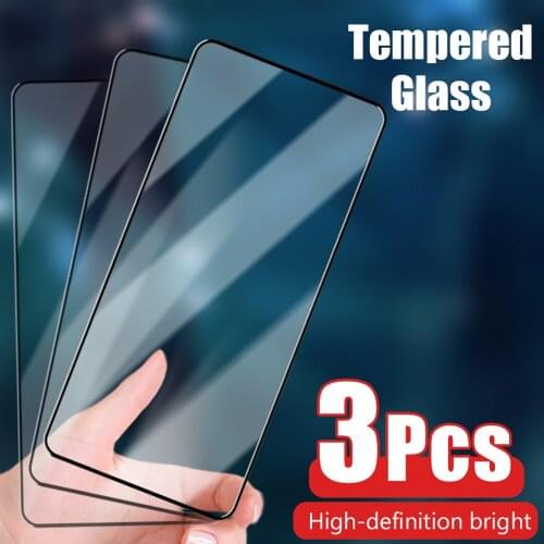 9D 3PCS Screen Glass For Realme 7 6 Pro C3 C11 7i Globle C17 C15 C12 C2 Protective Glass For Realme 7 6 X2 X7 X Pro XT X2 X3