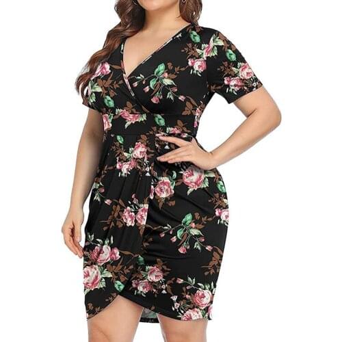 Women Summer Dress 2021 V Neck Solid Color Bodycon Dress Women Short Sleeve Shirring Oversize Dress Streetwear