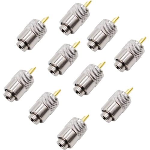 10PCS RF Connector UHF Male Connector RG8 RG58 Cable Lug Antenna Connector PL259