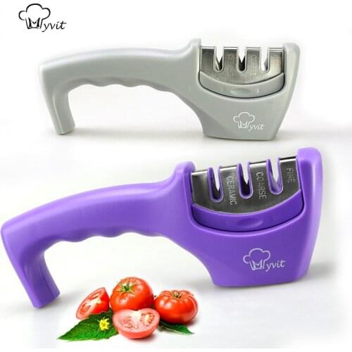 Knife Sharpener 3 Stages Professional Kitchen Sharpening Stone Grinder knives Whetstone Tungsten Diamond Ceramic Sharpener Tool