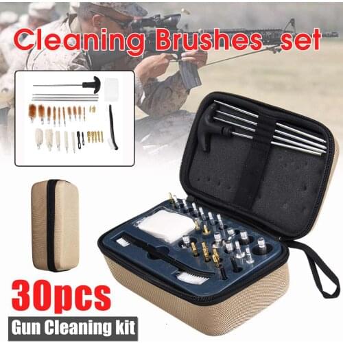 30 in 1 Universal Gun Cleaning Kit For Rifle Pistol Handgun Shotgun Brush Tool Carrying Case Hunting Accessory