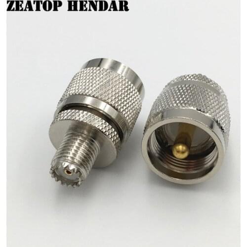 5Pcs Brass UHF PL259 Male PL-259 Jack to Mini UHF Female Plug RF Coaxial Straight Wire Connector