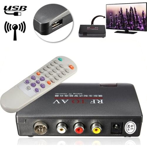 AC110V-AC240V RF TO AV Receiver RF To AV Analog Cable TV Receiver Converter USB With Remote Control Whole Rule