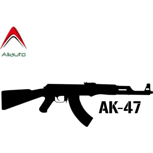 Aliauto Personality Car Sticker Kalashnikov Ak-47 Cartoon Gun Vinyl Waterproof Reflective Decal Motorcycles Accessories,15cm*4cm