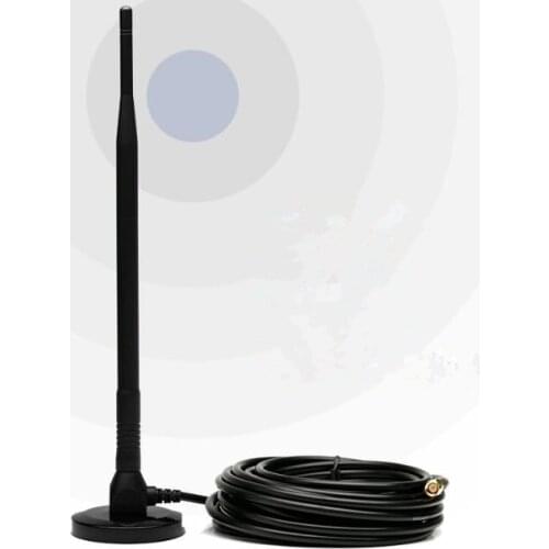 2.4G suction cup antenna SMA male needle Wifi wireless router 10m cable 15DBI high gain omnidirectional network card antenna