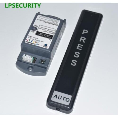 LPSECURITY automatic gate door opener door lock battery power wireless door remote control switch exit push button