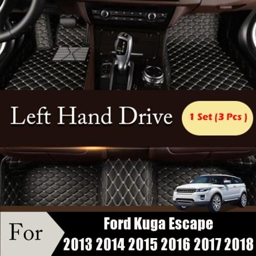 Car Floor Mats For Ford Escape 2013 2014 2015 2016 2017 Customized specially Artificial Leather auto accessories car styling