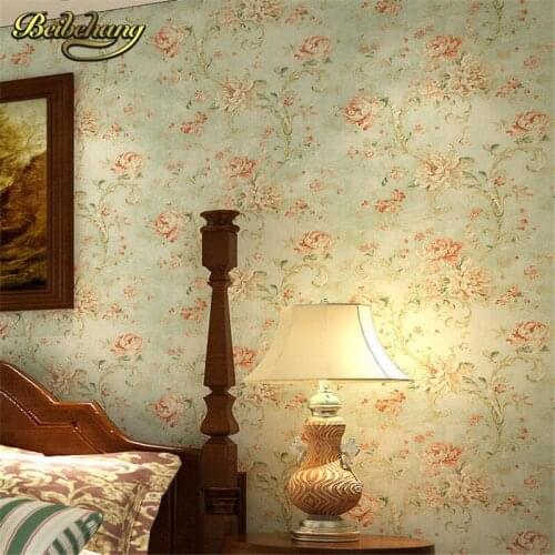Beibehang wall paper floral wallpaper roll pvc wall covering classic flower wallpaper for living room bedroom Home Decoration
