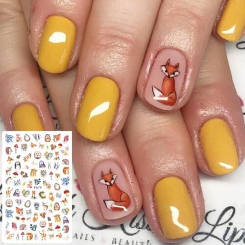 F533 FOX series LICEDESIGNS 3d nail art stickers decal template diy nail tool decorations