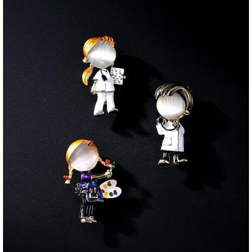 Exquisite creative cute nurse doctor brooch woman party coat corsage accessories brooches