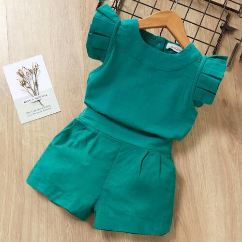 Girls Clothing Set 2021 New Summer Baby Girl Clothes Sets Sort Sleeve T-Shirt+Shorts 2Pcs Children Clothes Baby Girl Suits