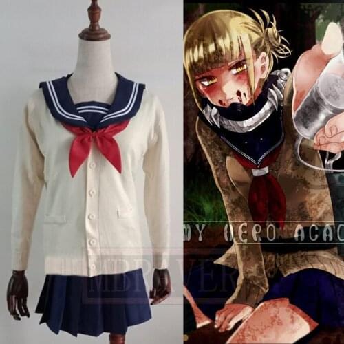 Boku no Hero Akademia My Hero Academia Cross My Body Himiko Toga School Uniform Cosplay Costume Custom Made Free Shipping