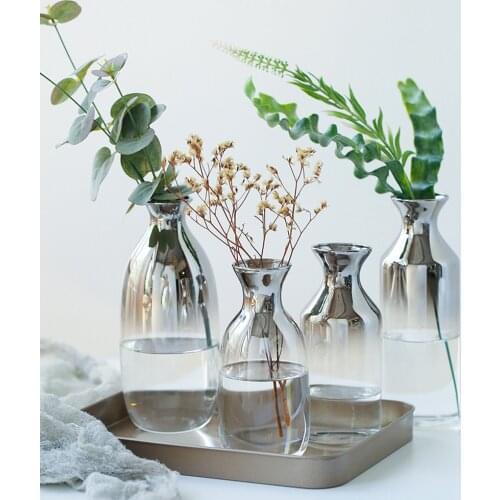 Nordic Creative Decorative vase glass decoration home vases Hydroponic Dried flowers vase Terrarium modern living room house