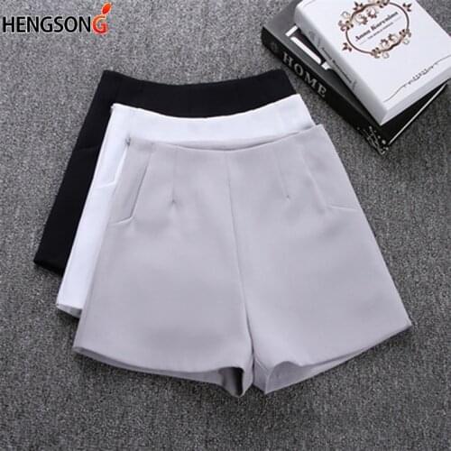 Summer Sportswear Women Sports Shorts 2018 New Female Tennis Shorts Pockets Zipper Solid High Waist Sporting Shorts