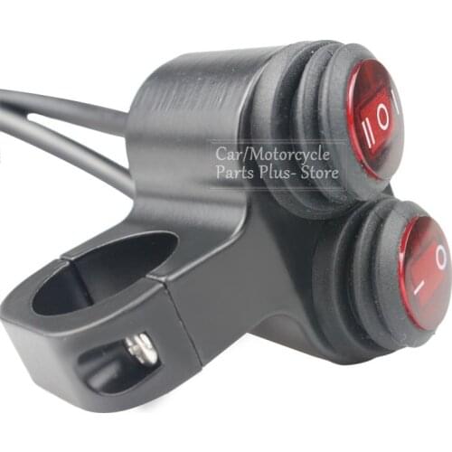 22mm Motorcycle Handlebar Headlight Fog Spot Light Dual Button On Off Switch 12V Motorcycle Multi-function Switch Accessories