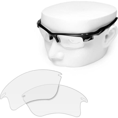 OOWLIT Replacement Lenses of HD Clear for-Oakley Fast Jacket XL OO9156 Sunglasses