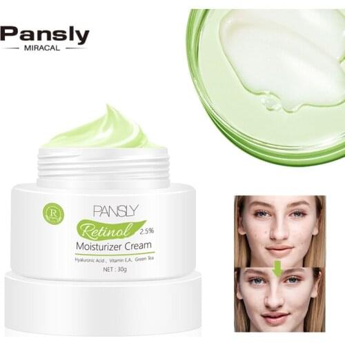Pansly Retinol 2.5% Moisturizer Face Cream Vitamin E/A Collagen Retin Anti Aging Wrinkles Acne Hyaluronic Acid Whitening Cream