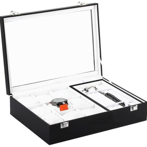 Polo Air Wood Leather Coated Black Rosary And Watch Box AHSAPKUTU9