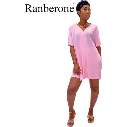 Ranberone 2020 Yoga Clothes For Fitness Sport Shirt Women Blouse V-Neck Workout Running Bat Sleeve Breathable Workout Tops Solid
