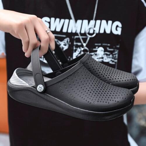2021 Men Sandals Crocse Summer Beach Hole Shoes Croc LiteRide Rubber Clogs Man Shoes Black Flats Women Sandals Crocks Slippers