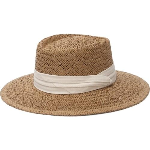 Women hats for summer Outdoor Spring Summer Ring Top Hat Sun Protection Beach Flat Top Straw Hats Womens Summer Hats
