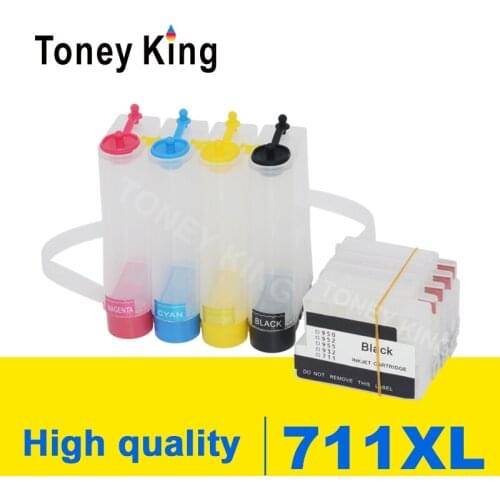 Toney King 711 XL CISS Ink Supply System For HP Designjet T120 24 T120 610 T520 24 T520 36 T520 610 T520 914 Printer