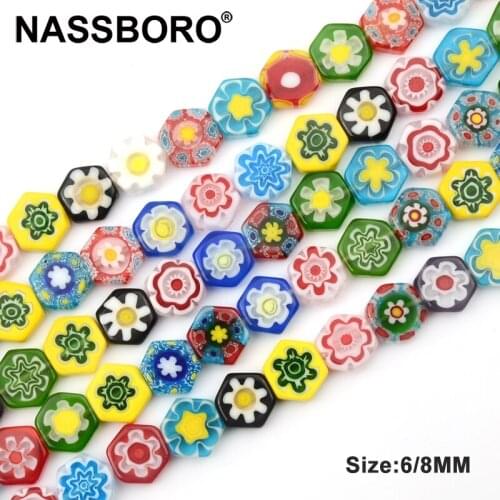 8mm Colorful Rhombus Glass Lampwork Beads Material Square Beads For Jewelry Diy Handmade Perles Spacer Beads Wholesale