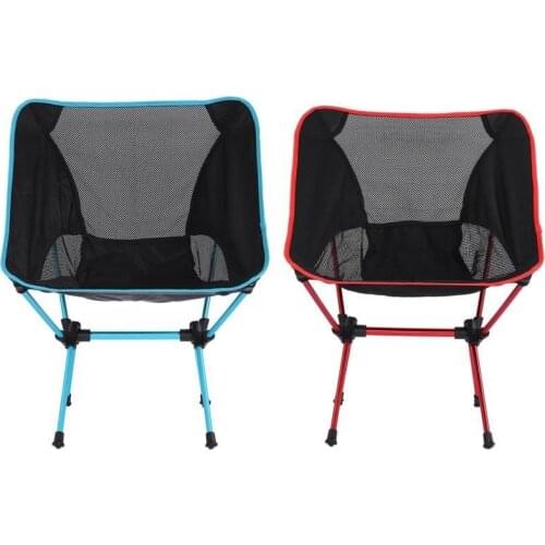 2Pcs Outdoor Folding Chair Lightweight Camping Picnic Garden Folding Fishing Chair Seat with Backrest Fishing Tool
