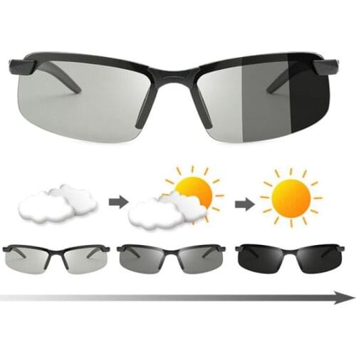 Triathlon Discolorat Cycling Glasses Bike Riding Discolorat Goggles Driving Fishing Outdoor RUN Sports Sunglasses Light 16G