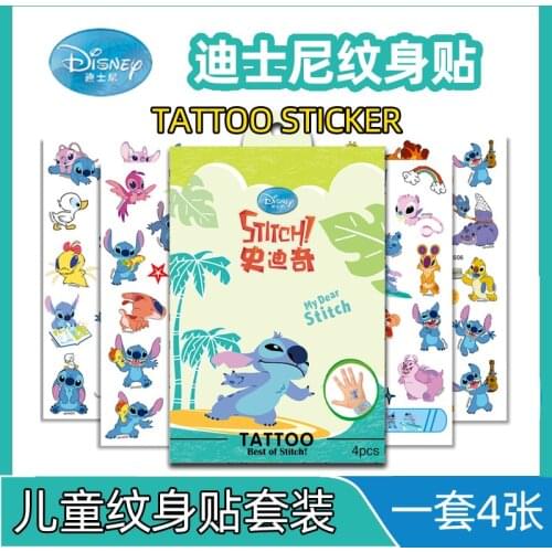 Disney boys cars Stitch Toy Story Woody Temporary Tattoo Body Art girls frozen Stickers elsa anna Waterproof Sticker gift box