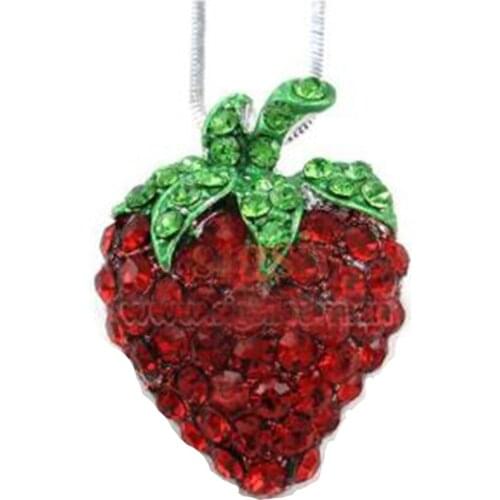 High quality rhinestone crystal pendant rhinestone strawberry pendant