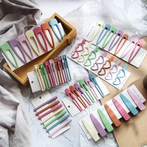 New 1 Set Strip Rectangular Korea Popular Hair Clips Fashion Woman Alloy Shiny Luxury Hairpins BB Clip Styling Tools Barrettes