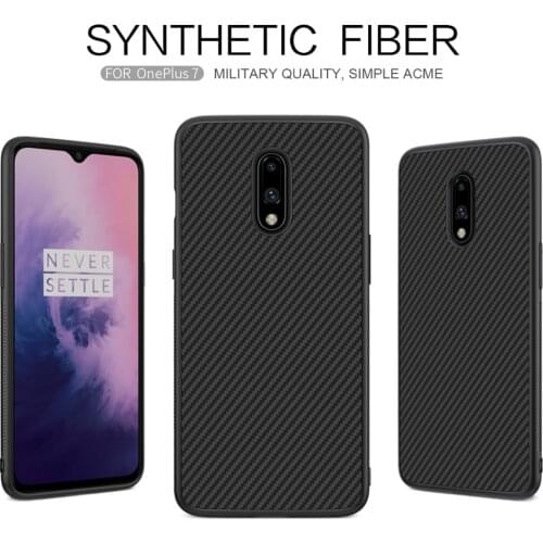 Genuine Nillkin Synthetic Fiber Black Series Protective Cover TPU Soft Case Shell For OnePlus 7 Phones