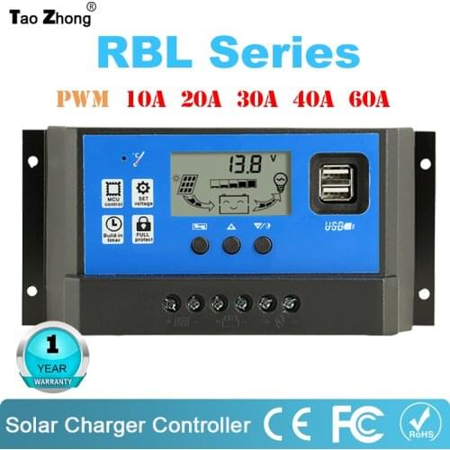 80A Solar Panel Charge Controller 12V 24V Auto LCD USB Solar Battery Charger High Efficiency Solar 60 Solar80 PWM Regulator