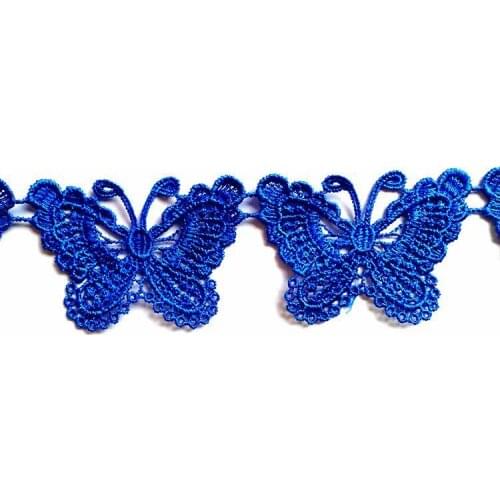 14Yards Guipure Butterfly Applique Mesh Trimming Lace Ribbon DIY Jewelry Clothing Wedding Accessories Sew On Dentelle Blanche