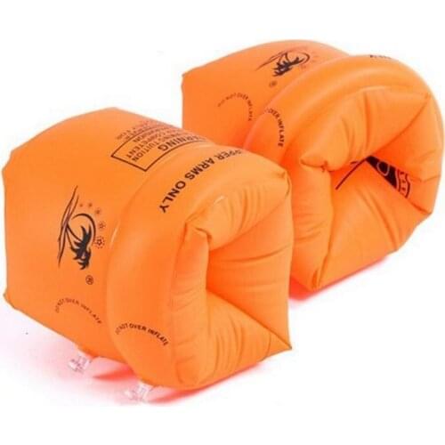 2 Stks/partij Volwassen/Kind Geel Dikker Pvc Zwemmen Arm Ring Drijvende Ringen Kids Opblaasbare Zwemmen Leven Air Mouwen