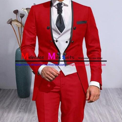 2021 Fashion Champagne Mens Suits Slim Fit Groom Wear Custom Made Prom Tuxedos Groomsman Cloths Set 3 Pieces(Coat;&Vest;&Pants&)