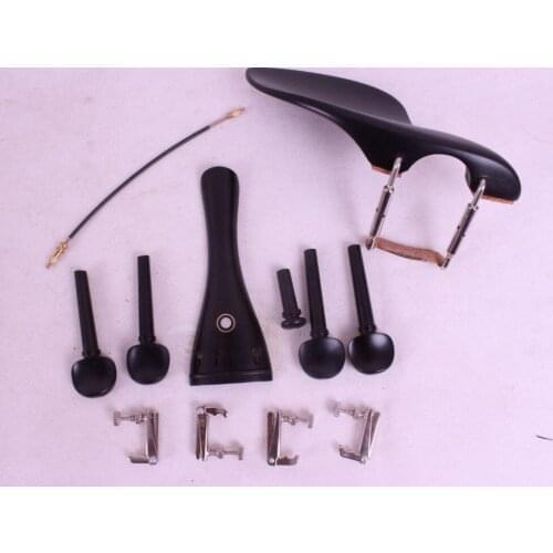 4/4 violin ebony parts,tailpiece tuner peg chinrest endpin chinrest clamp