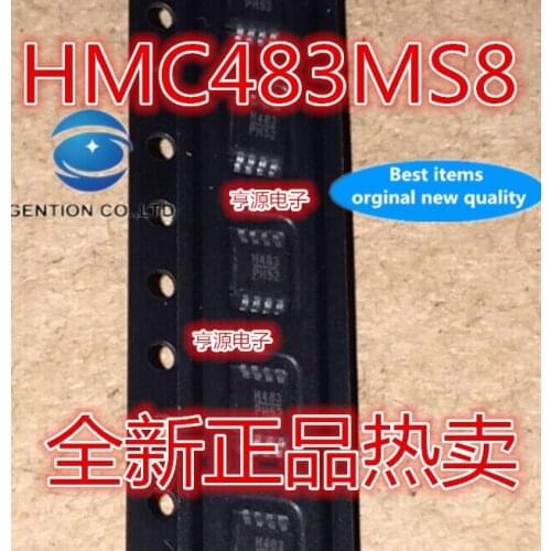 5PCS HMC483MS8 HMC483 silk-screen H483 MSOP8 in stock 100% new and original