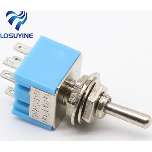 Promotion! 5pcs 3 Position 2P2T DPDT ON-OFF-ON Miniature Mini Toggle Switch 6A 125V