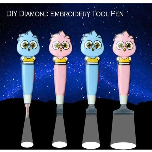 5D Diamond Painting Accessories Point Drill Pen With Light Clearer Easy DIY Diamond Embroidery Tool Cross Stitch Mosaic Pen