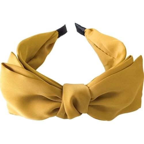 Bohemian Colored Satin Knotted Headband Bow Knot Hairband For Women Girls Hair Accessories Hair Jewelry