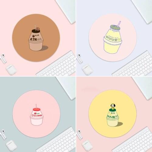 Banana Milk Silicone large/small Pad to Mouse Game Small Rubber Desk Table Protect Game Office Work Round Mouse Mat pad